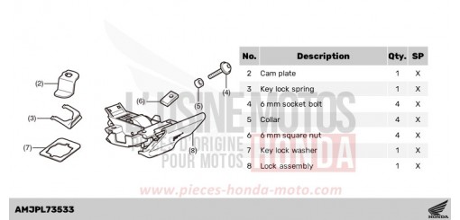KIT,TOP BOX LOCK CRF1100D3R de 2024